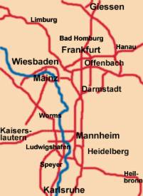 Mein Arbeitsbereich ist das Rhein-Main-Gebiet / Rhein-Neckargebiet und Umgebung
